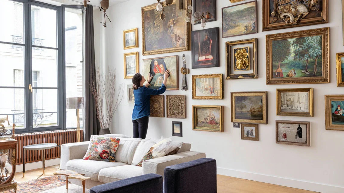 Associer plusieurs tailles de tableaux pour une déco murale dynamique