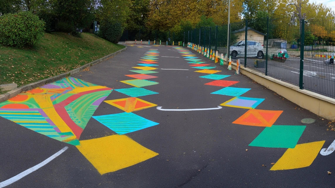 Art mural pour circulation et mouvements : guidez les pas avec la peinture