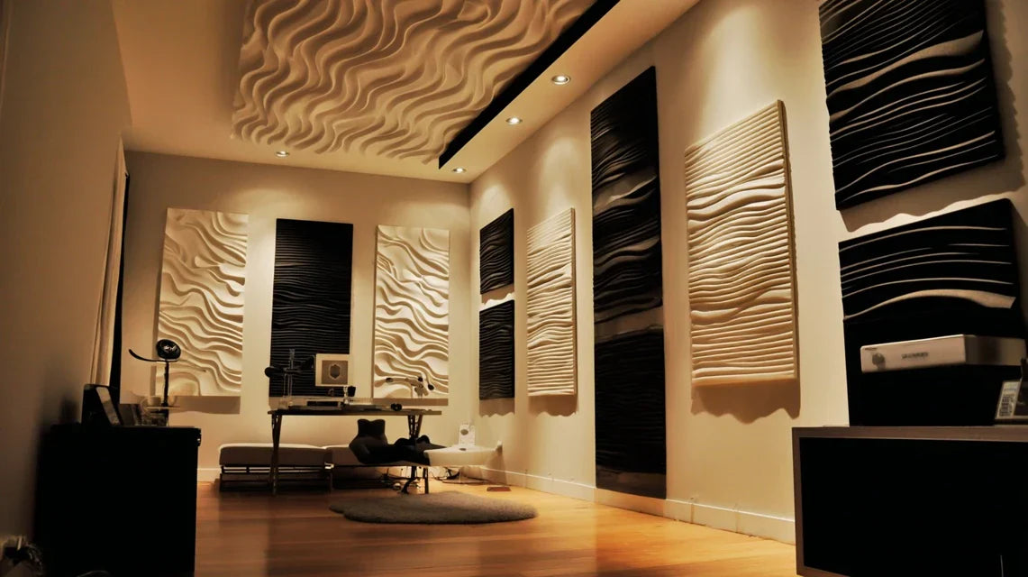 Tableau comme élément décoratif dans un studio d’enregistrement