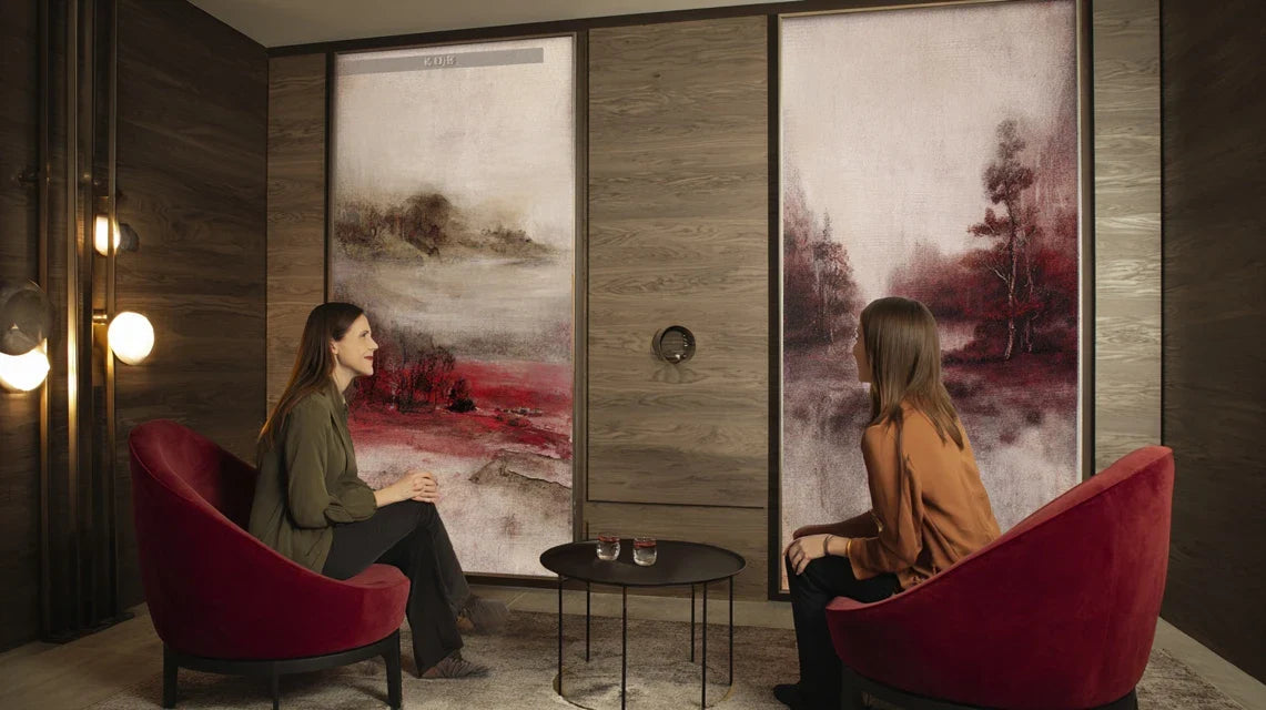 Art mural son intégré, immersion visuelle et audio élégante