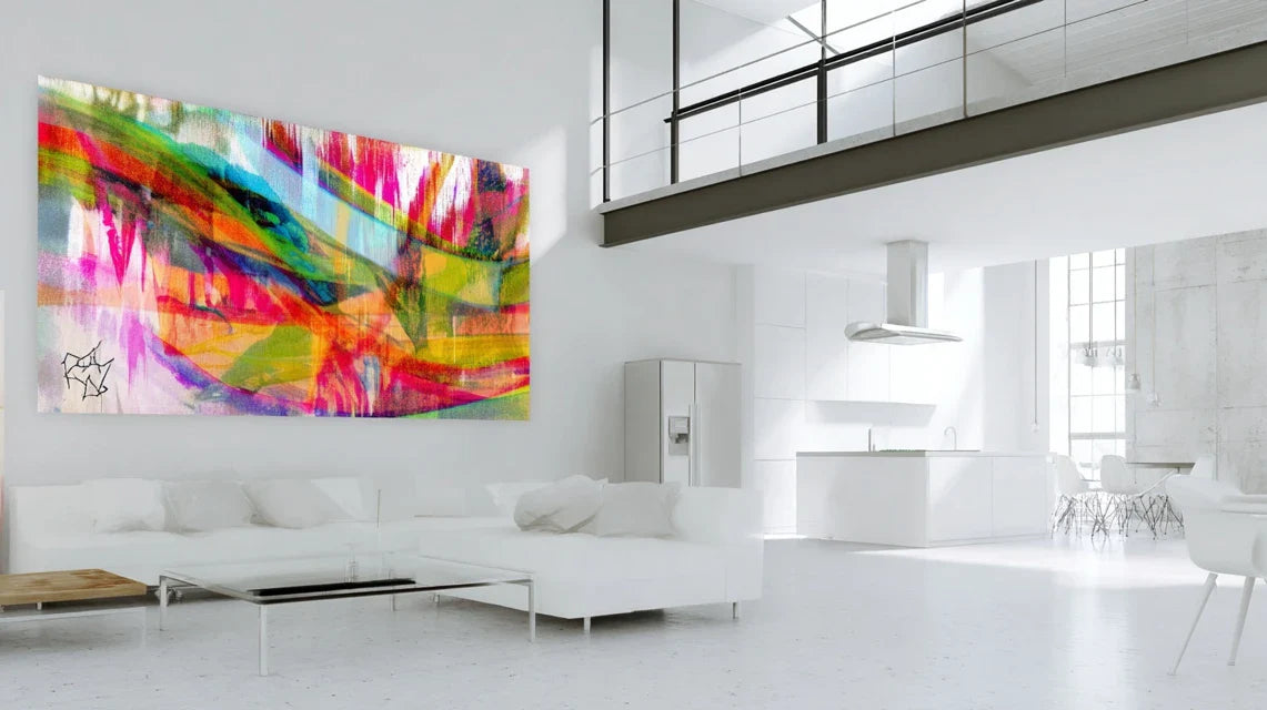 Sublimer un espace sobre avec un tableau ultra expressif