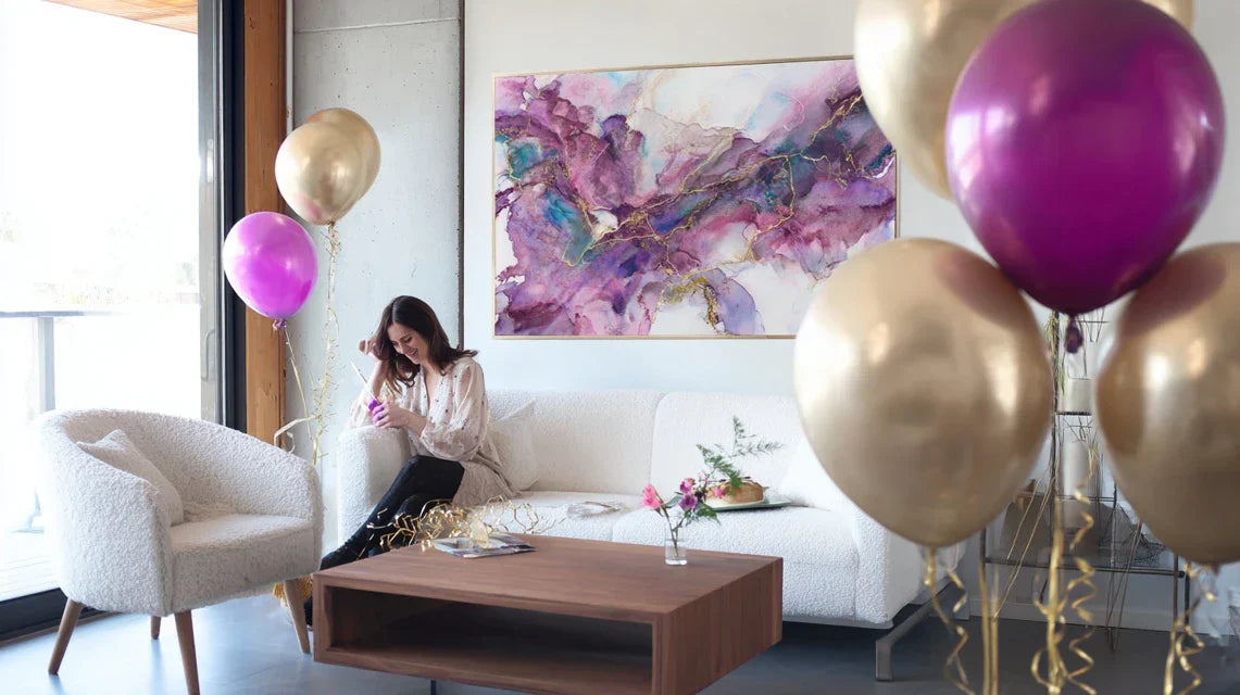 Un tableau marquant pour sublimer un anniversaire Ă  la maison