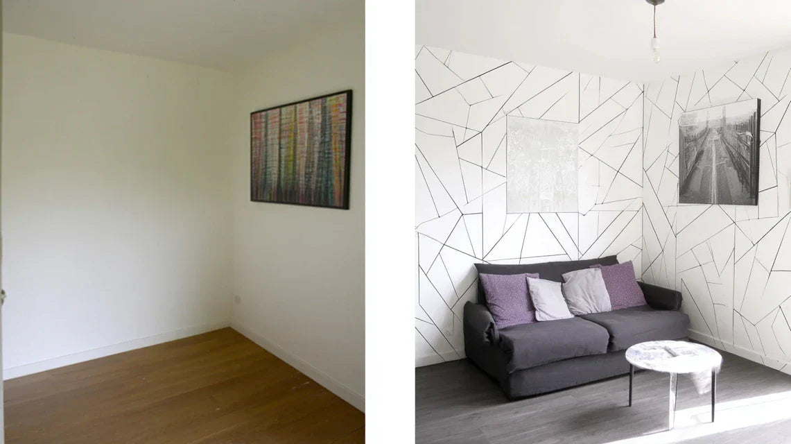 Comment transformer une pièce fade avec seulement deux œuvres murales bien placées ?