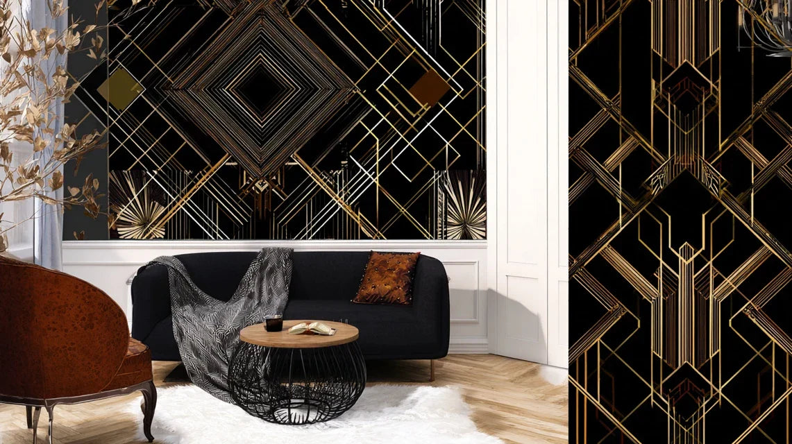 Tableaux art déco : géométrie élégante et glamour mural assuré