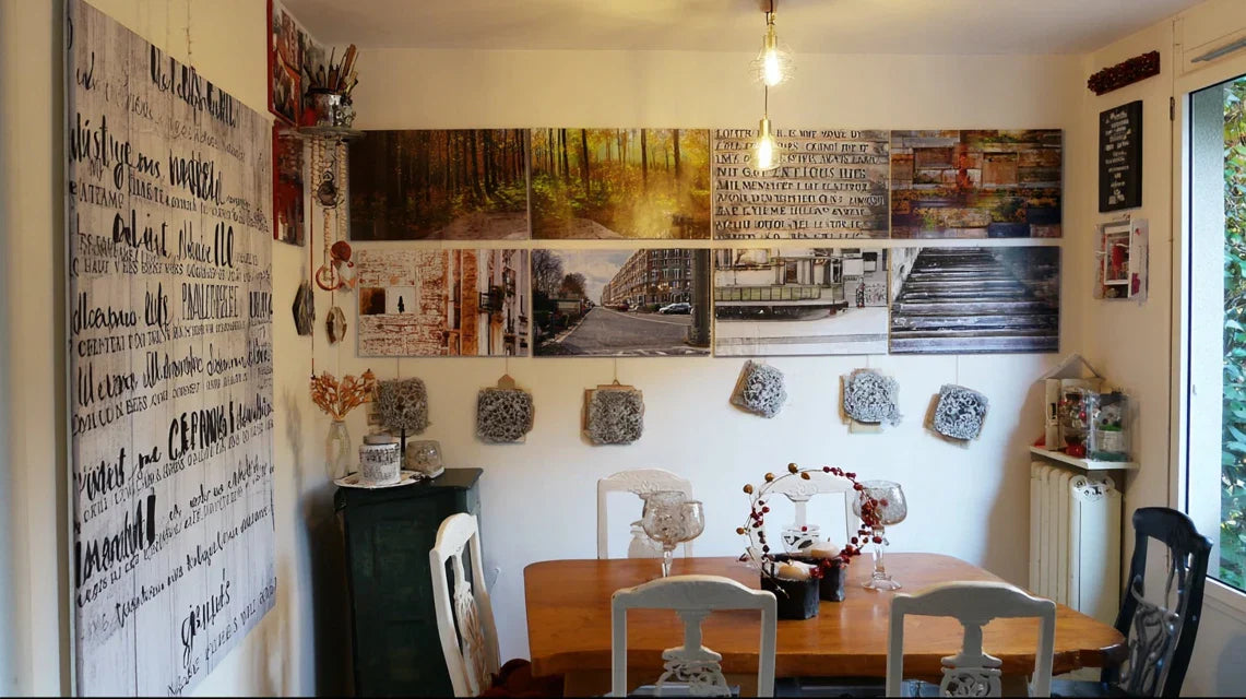 Créer un mur d’expression : citations, photos, tableaux, objets décoratifs