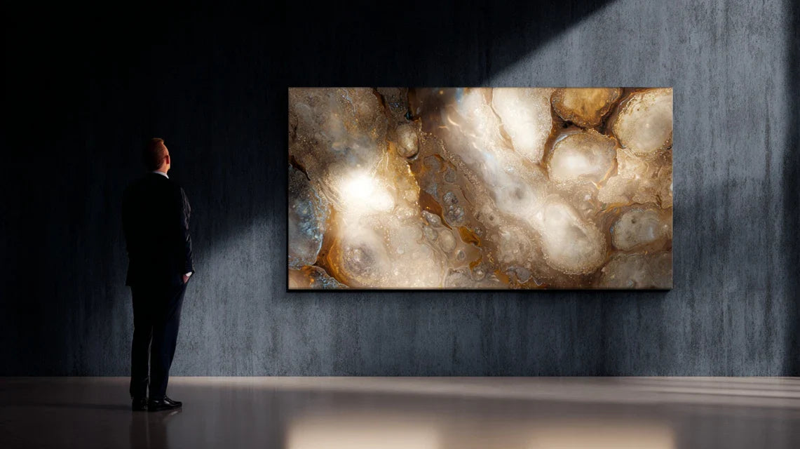 Adoucir un intérieur industriel avec un tableau aux tons doux