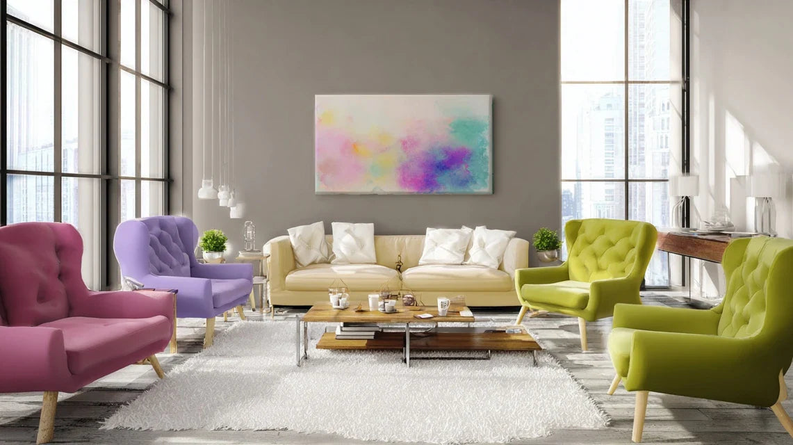 Apaiser une pièce agitée avec un tableau minimaliste ou zen