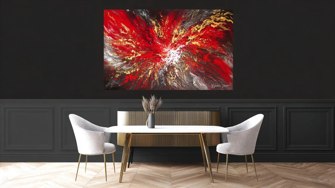 Jouer sur les contrastes avec un tableau très coloré