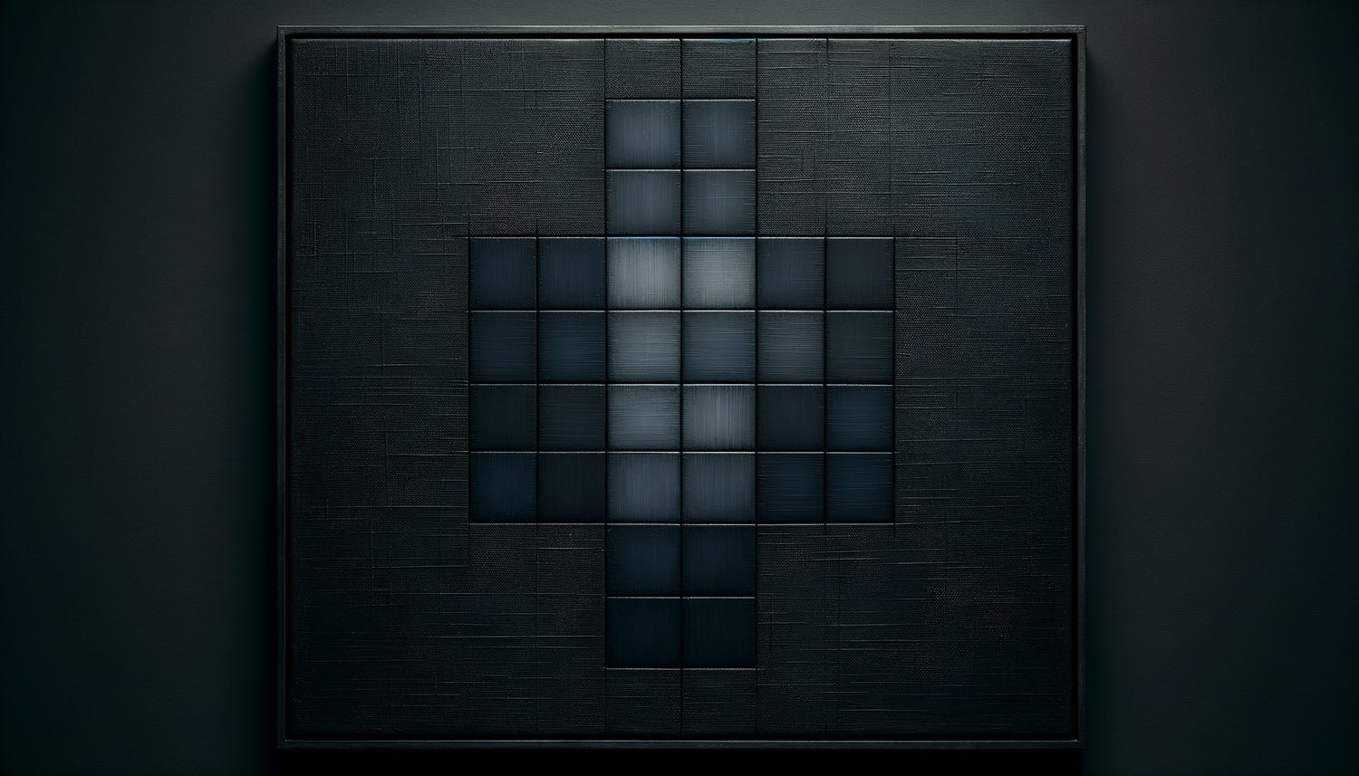 Black painting d'Ad Reinhardt révélant des nuances chromatiques subtiles dans une grille cruciforme minimaliste des années 1960