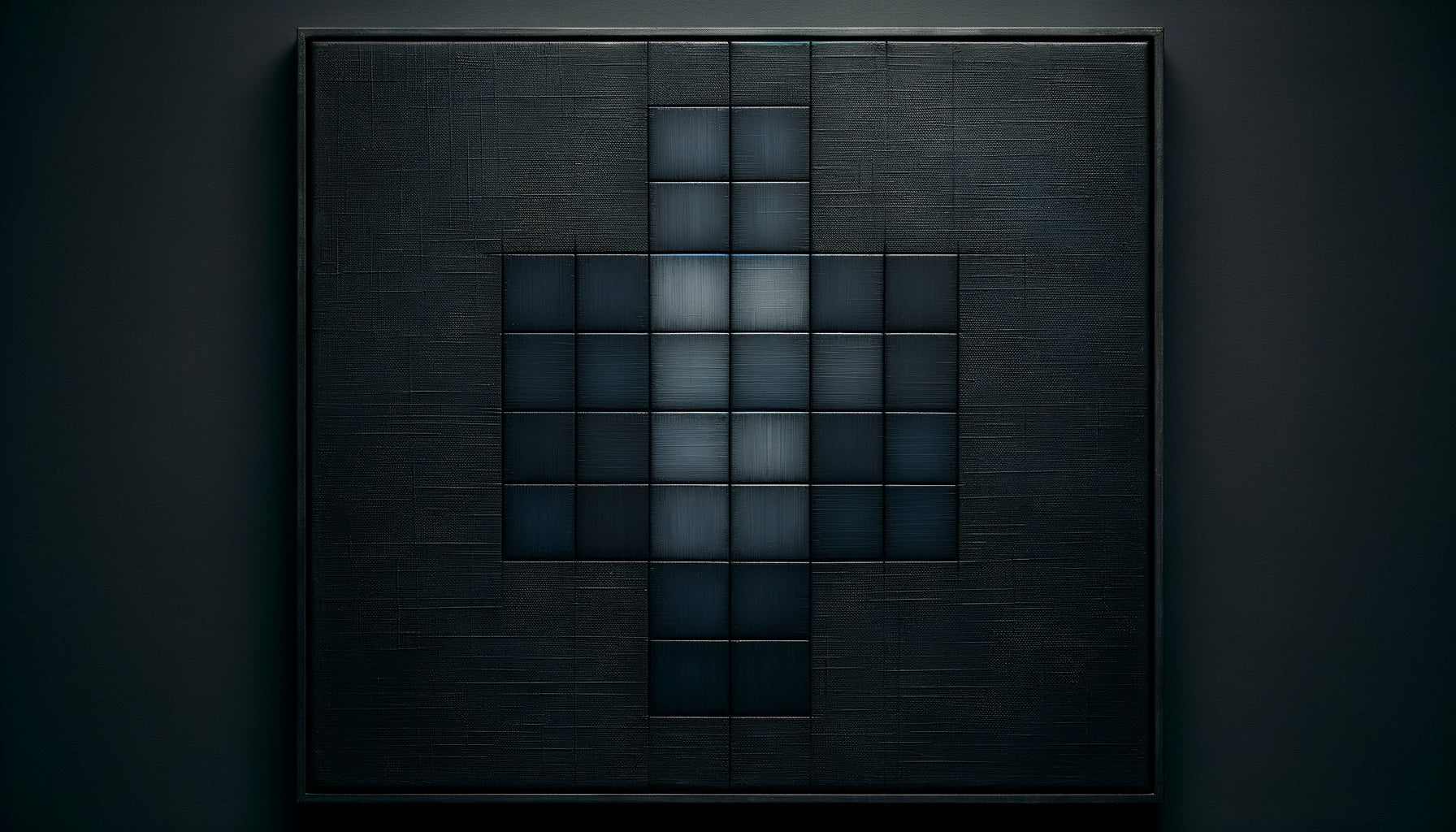 Black painting d'Ad Reinhardt révélant des nuances chromatiques subtiles dans une grille cruciforme minimaliste des années 1960