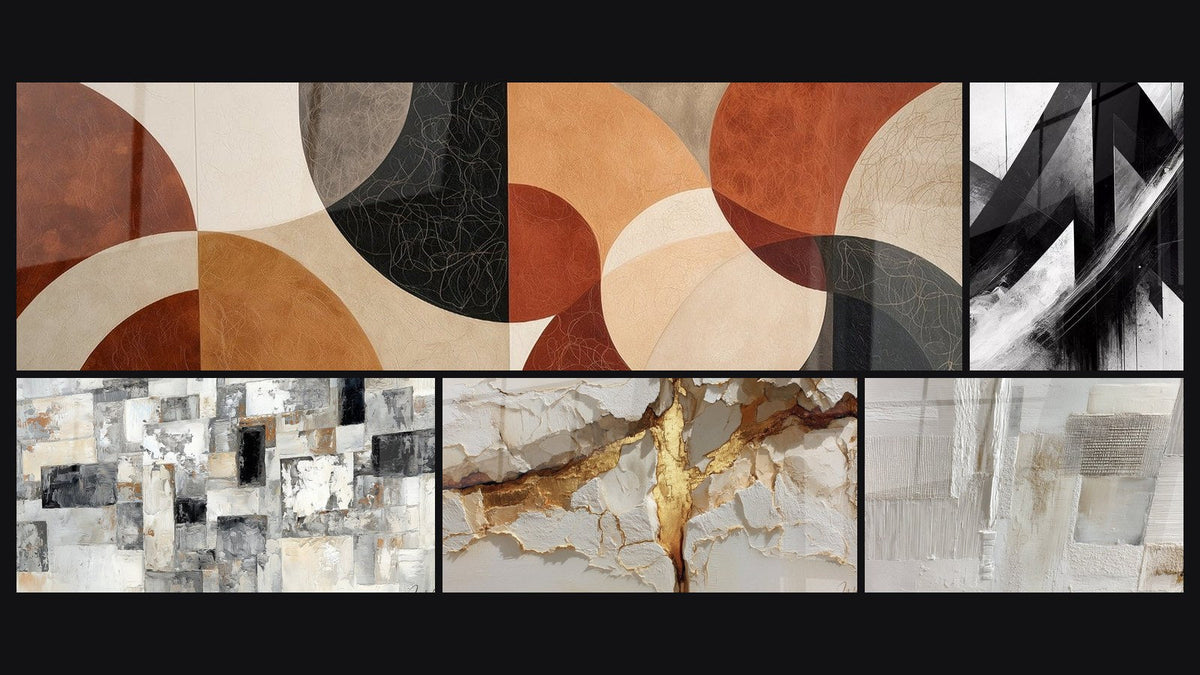Μωσαϊκό από πέντε πίνακες, ανάμεσά τους Τραεκτοριών Σπασμένων