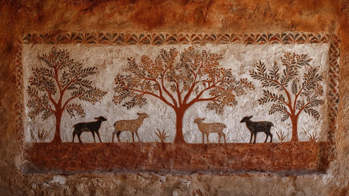 Art pastoral néolithique du Sahara : peintures rupestres en décoration