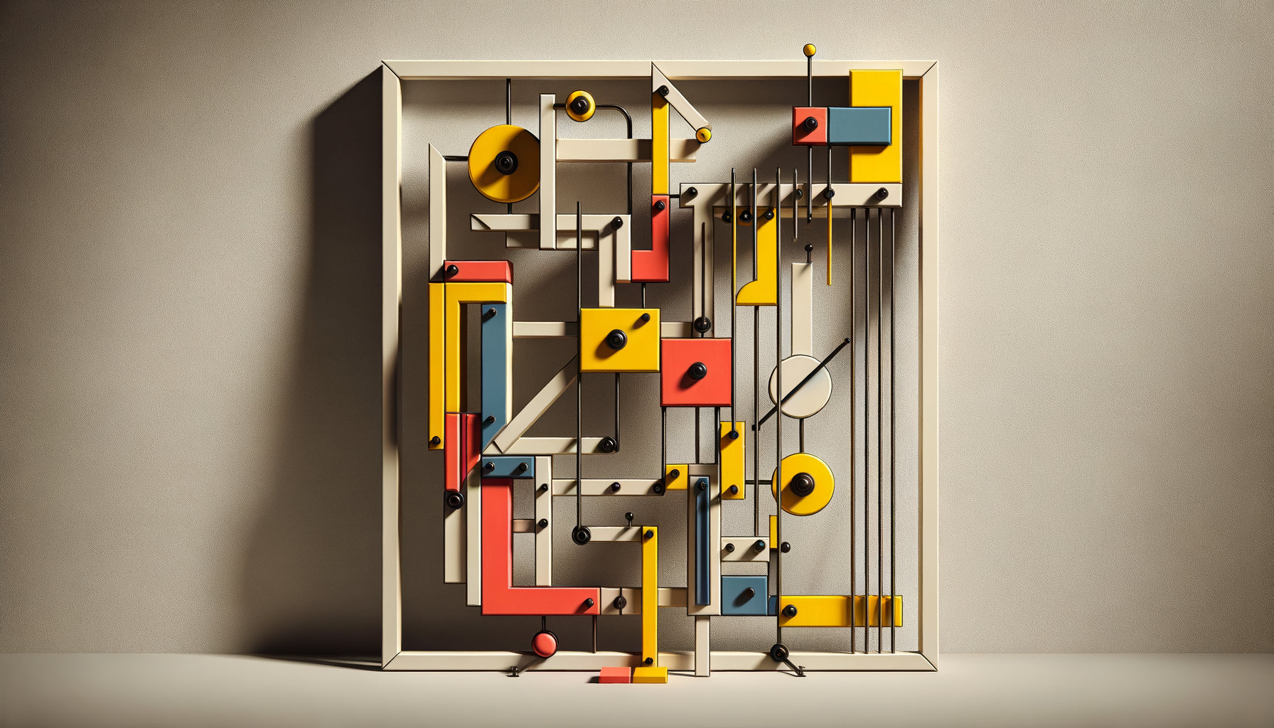 Œuvre Arte Madí avec cadre irrégulier découpé, formes géométriques abstraites colorées, mouvement avant-gardiste argentin 1946