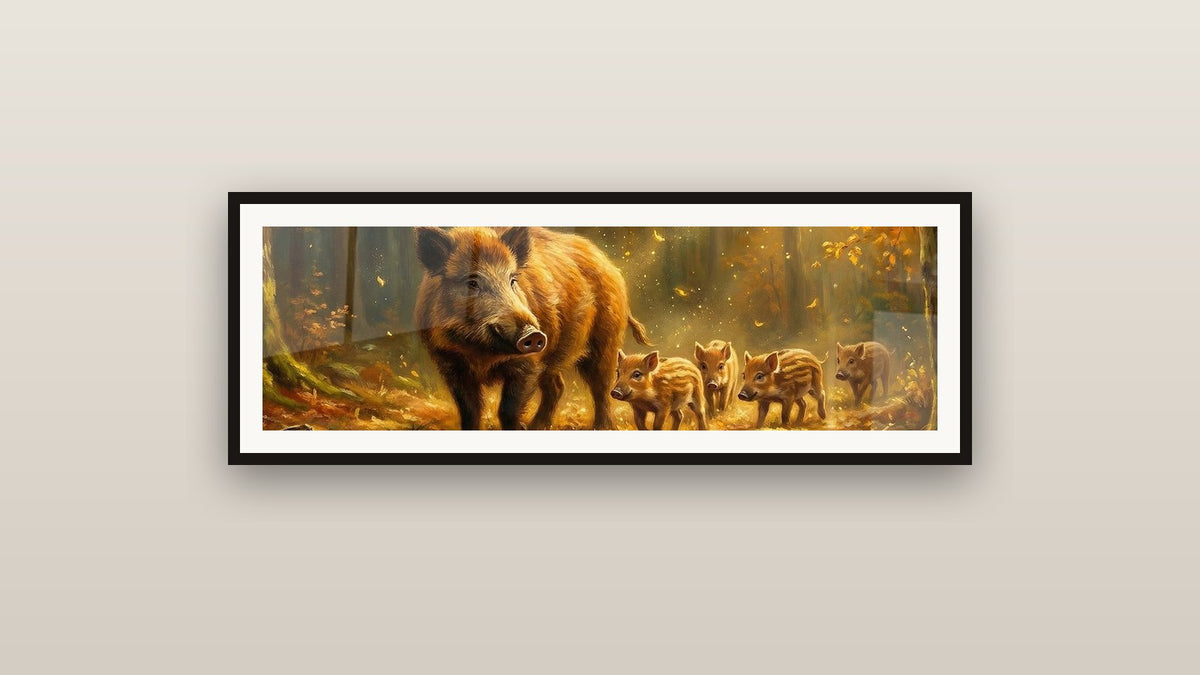 Quadro incorniciato su una parete