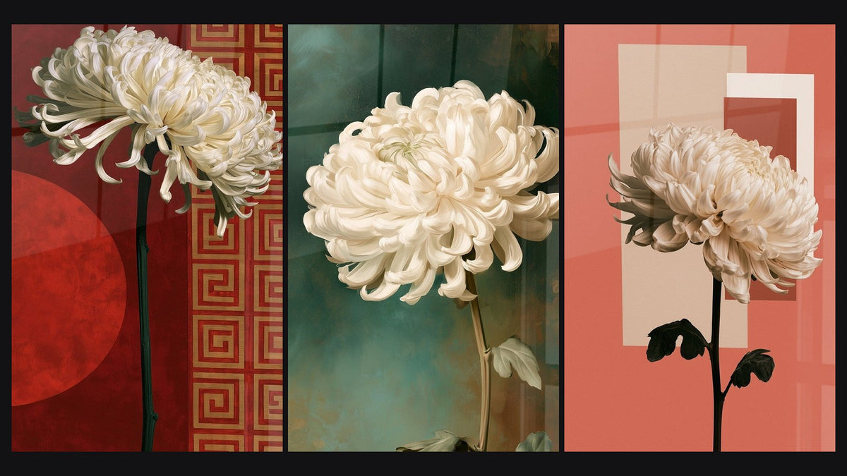 Mosaic of three paintings