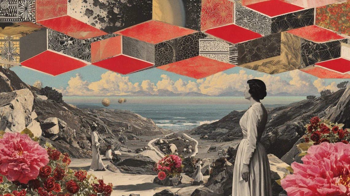 Collages vintage spatiaux : le renouveau de l'art analogique