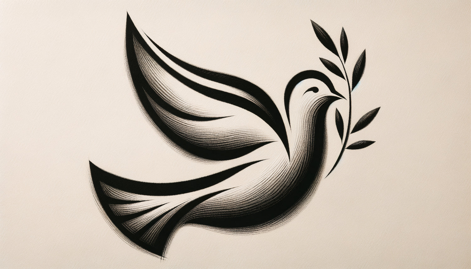 Colombe de la paix de Picasso 1949, dessin au fusain minimaliste, traits épurés caractéristiques du style moderniste