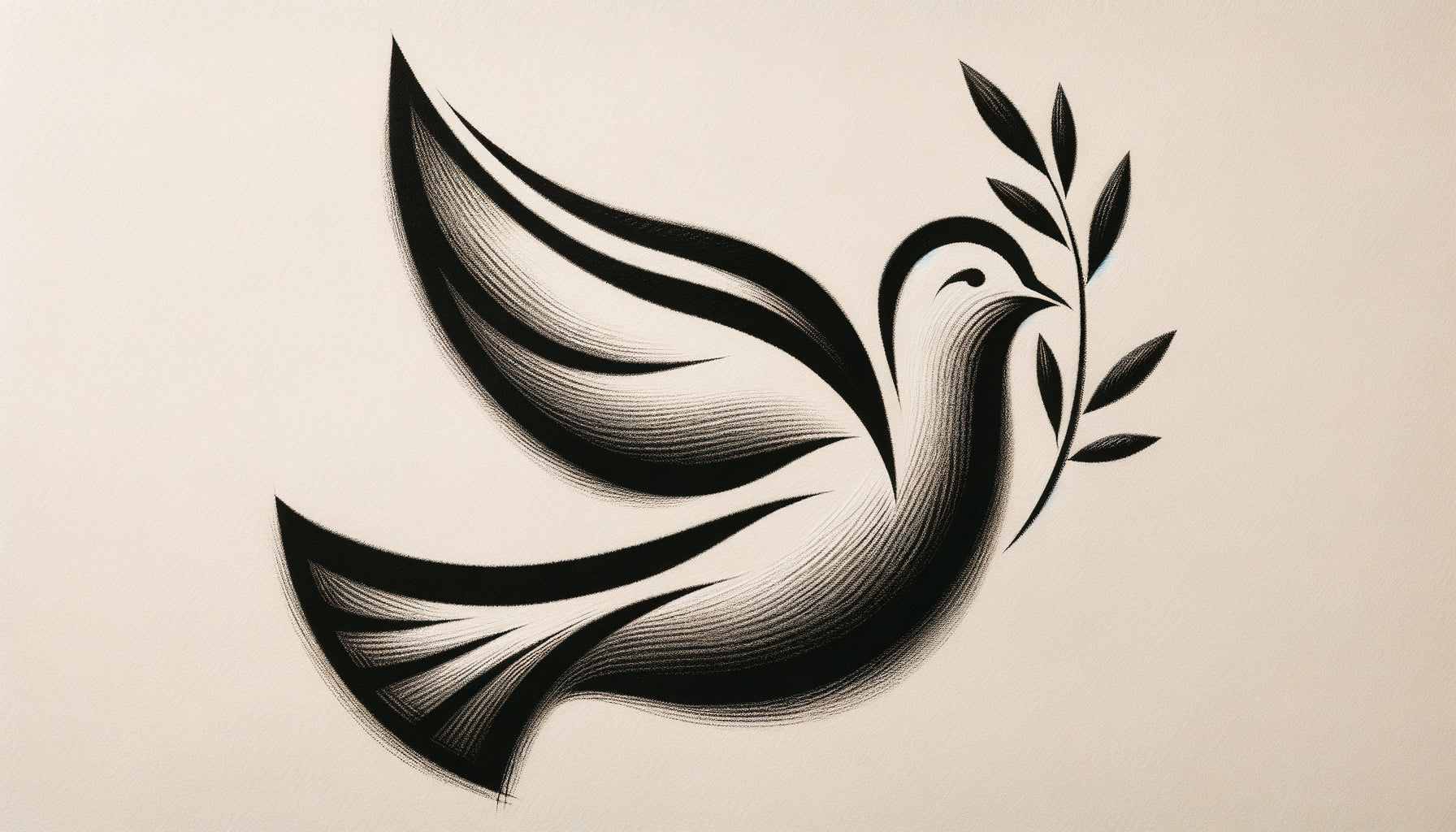 Colombe de la paix de Picasso 1949, dessin au fusain minimaliste, traits épurés caractéristiques du style moderniste