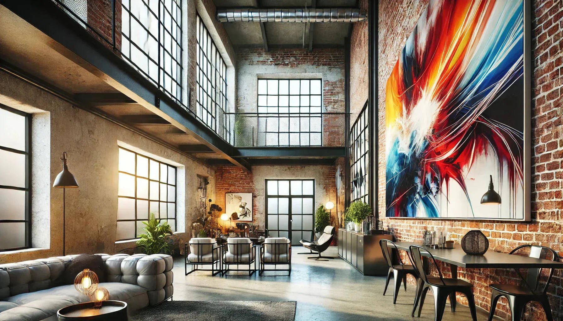 Comment choisir un tableau abstrait coloré pour un loft industriel chic ?