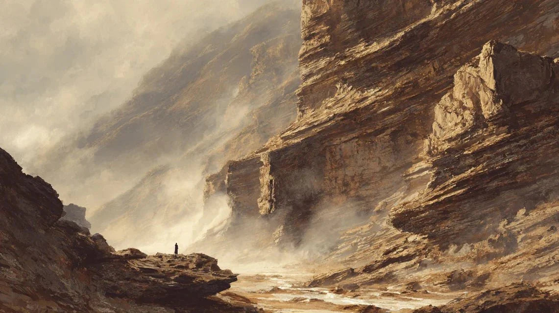 Comment les peintres représentent-ils l'érosion et le temps géologique ?