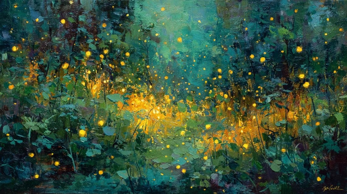 Comment peindre la luminescence des lucioles : techniques impressionnistes