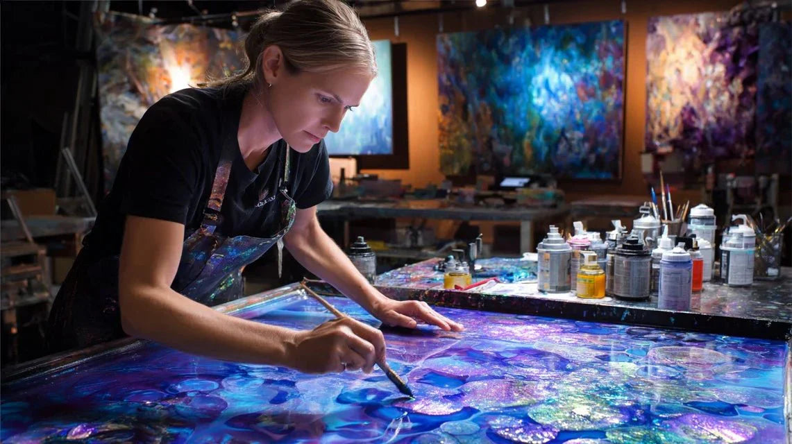 Comment peindre la phosphorescence des planctons ?