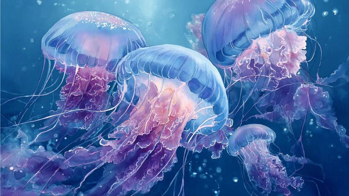 Comment peindre la transparence des méduses : défis techniques des artistes marins