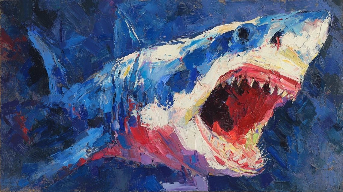 Comment peindre l'agressivité des requins : expressionnisme marin