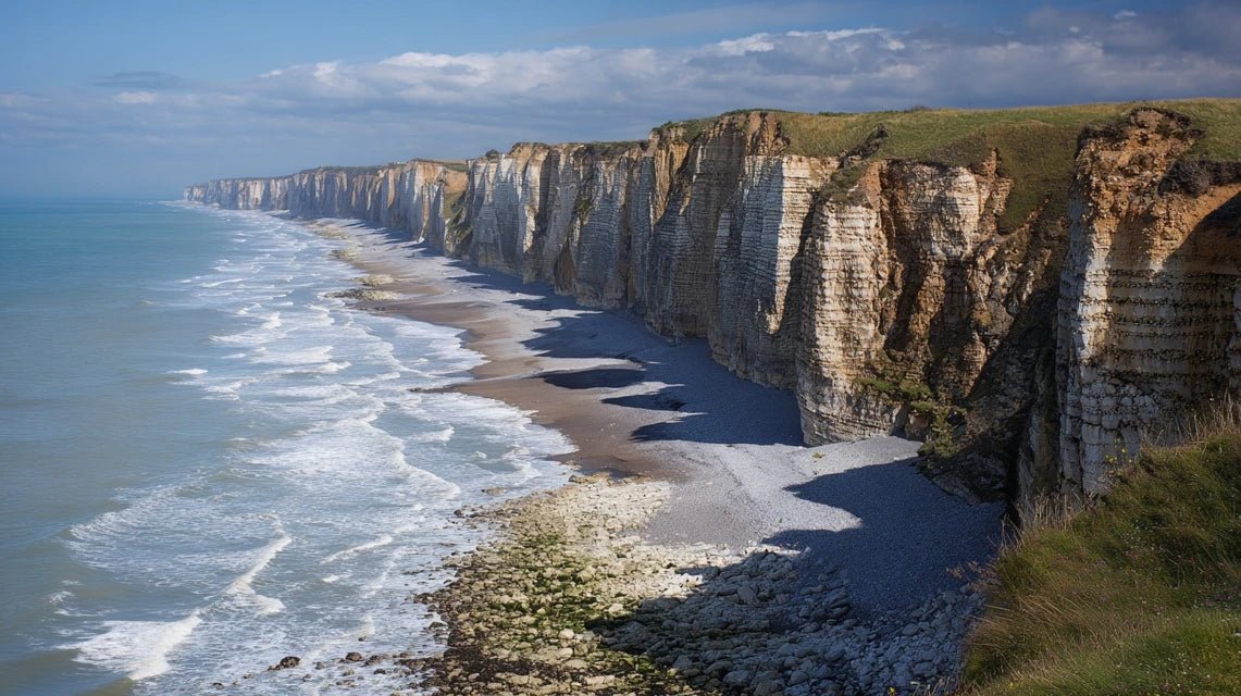 Comment représenter la stratification géologique dans les paysages de falaise ?