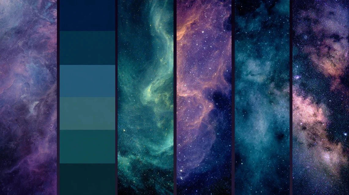 Deep space vs bright nebula : palettes cosmiques en décoration