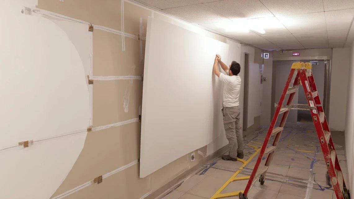 Fixer un tableau dans un couloir sans risquer les chocs ou les chutes