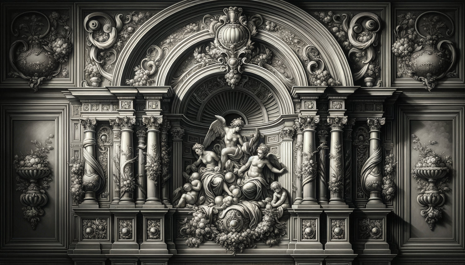 Peinture en grisaille du XVIIe siècle, technique monochrome baroque en camaïeu de gris, style hollandais