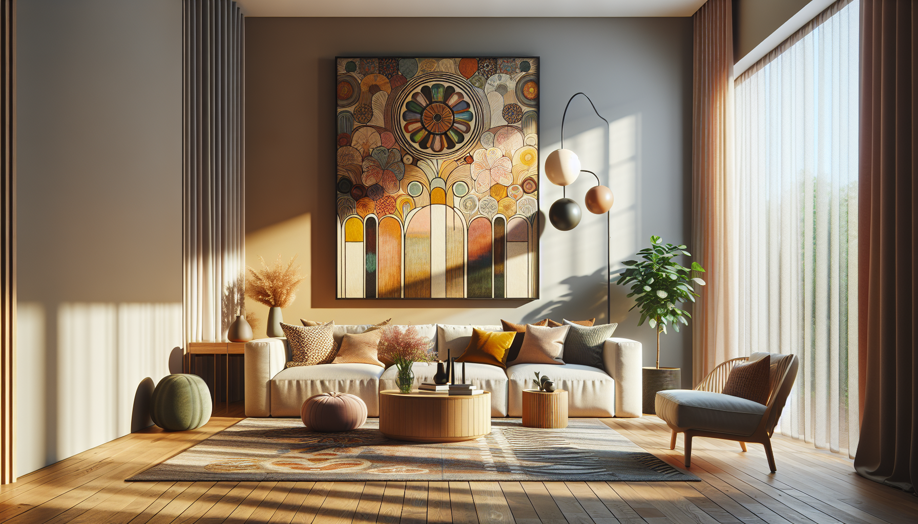 Intérieur contemporain avec tableau décoratif — ambiance Tableau pour salle de bain