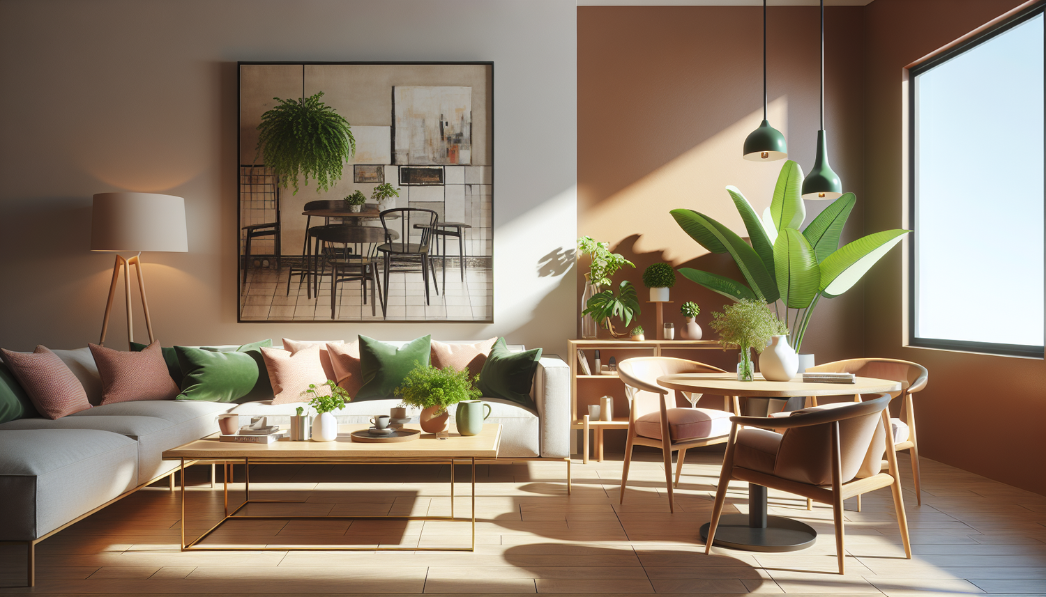 Intérieur contemporain avec tableau décoratif — ambiance Tableau Café