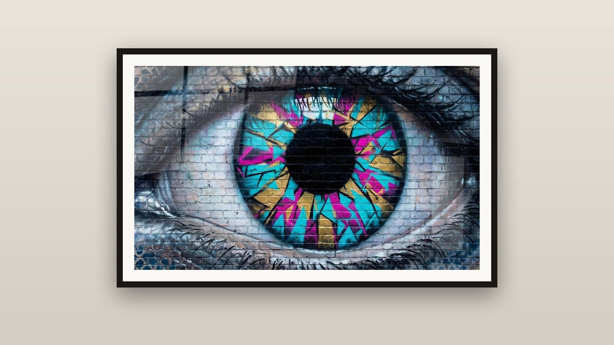 Framed painting on a wall