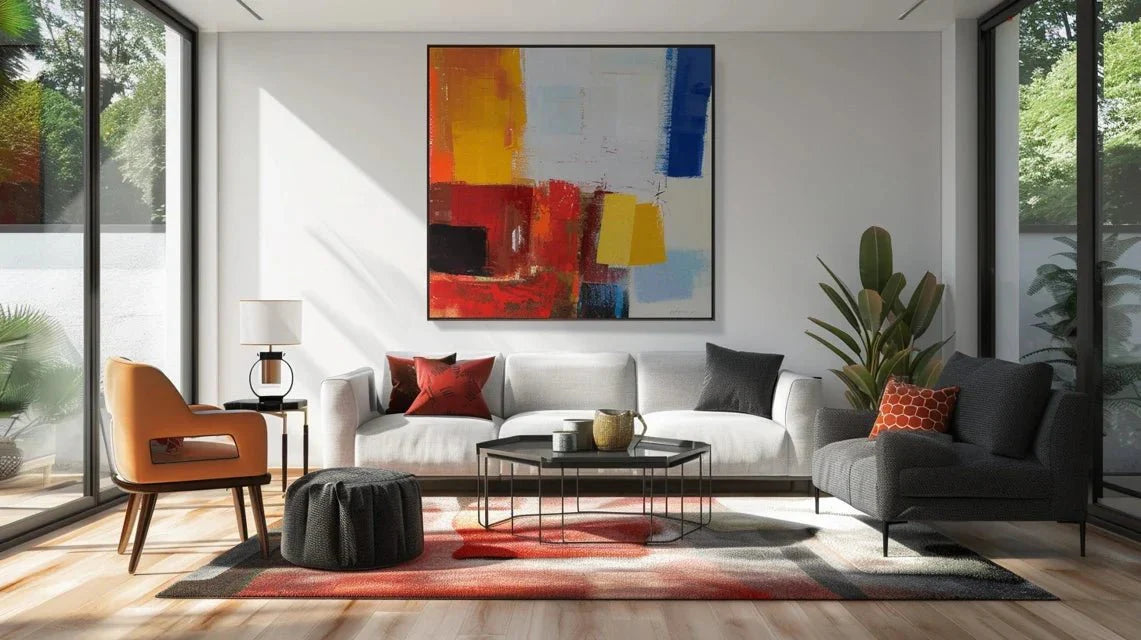 Intégrer un tableau abstrait dans l'architecture contemporaine