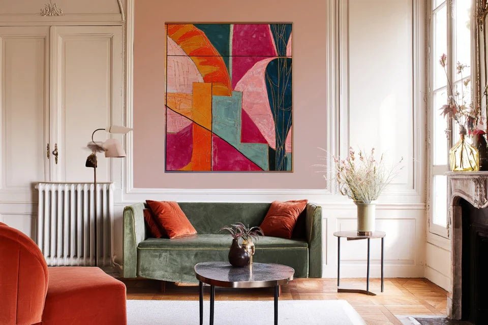 Jouer avec les couleurs du tableau pour rythmer une décoration sobre