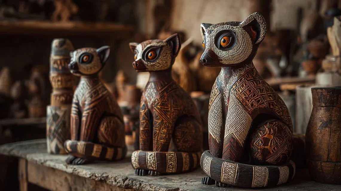 La représentation des lémuriens dans l'art malgache traditionnel