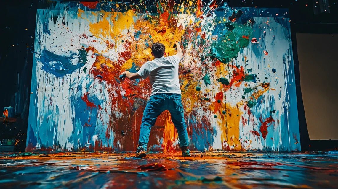 La technique de l'Action Painting : créer un tableau abstrait par le mouvement corporel