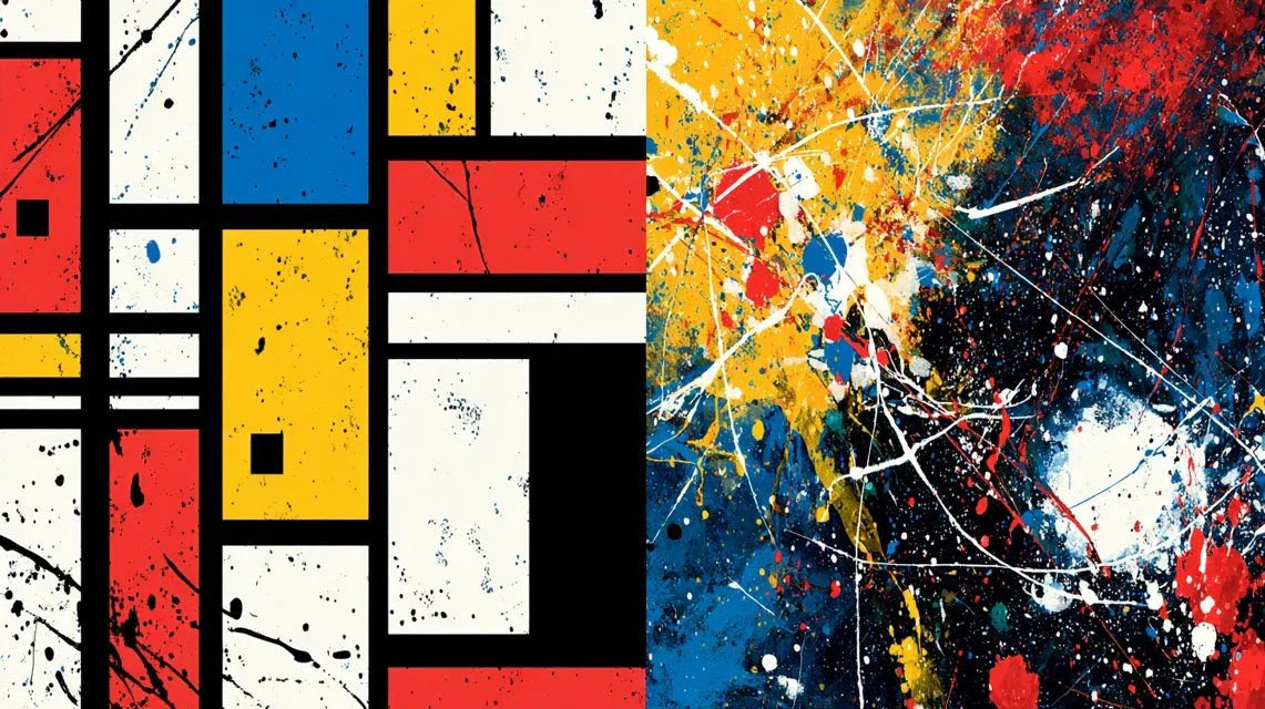 L'abstraction géométrique versus l'abstraction lyrique : deux approches opposées