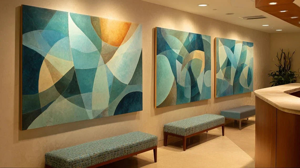 L'art abstrait dans les espaces de soins : environnement apaisant