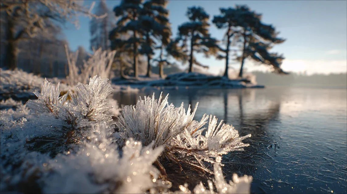 L'art de capturer les paysages de gel et cristallisation hivernale