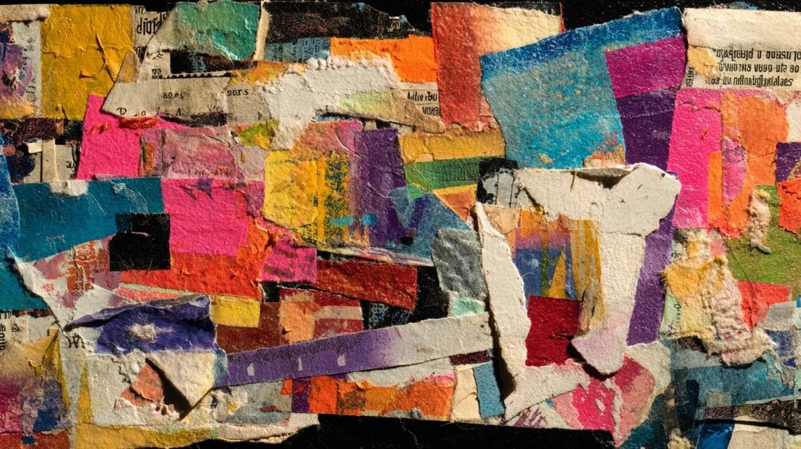 L'art du collage dans l'abstraction : intégrer papiers et matériaux mixtes