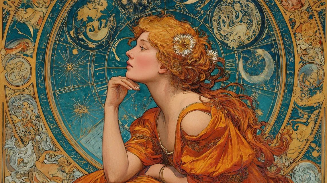 L'Art Nouveau cosmique : quand Mucha et les symbolistes réinventaient le zodiaque en affiche décorative (1890-1910)