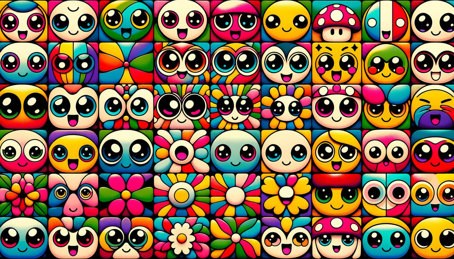 Œuvre style Superflat de Murakami fusionnant estampes japonaises traditionnelles et culture pop kawaii années 1990