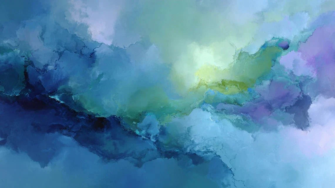 L'effet des couleurs froides dans la contemplation d'un tableau abstrait