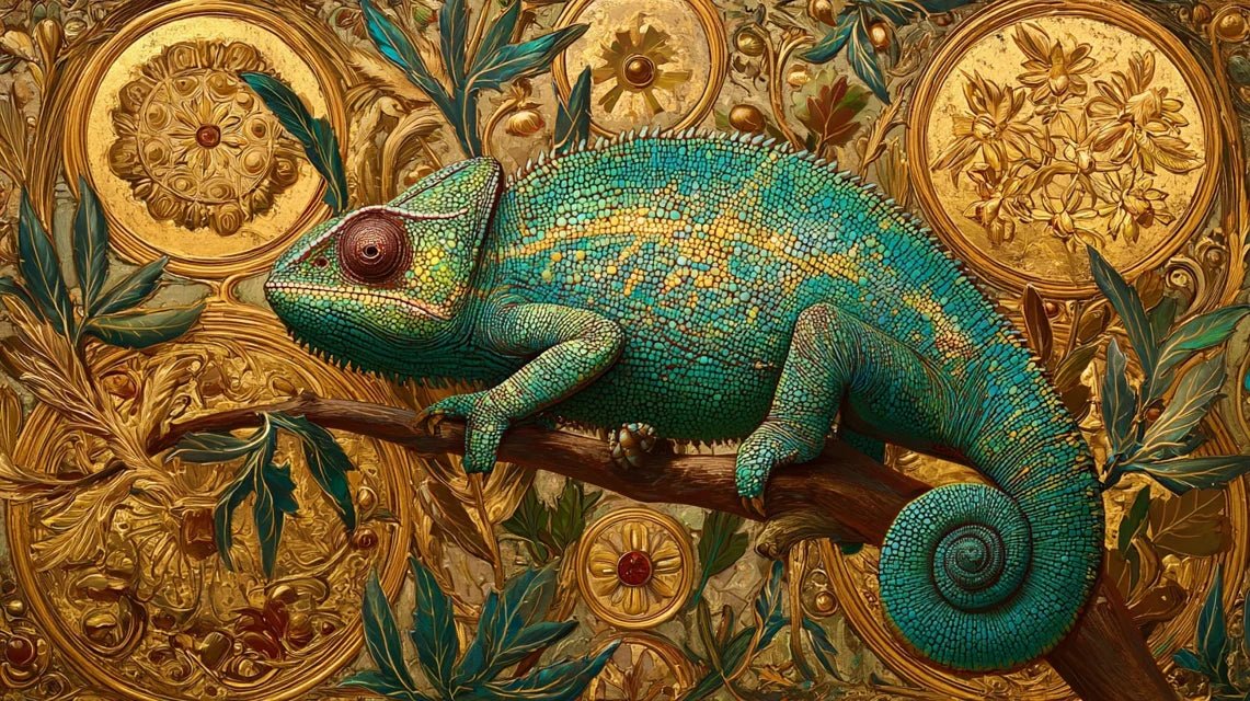 Les caméléons dans l'art symboliste : métaphores du changement