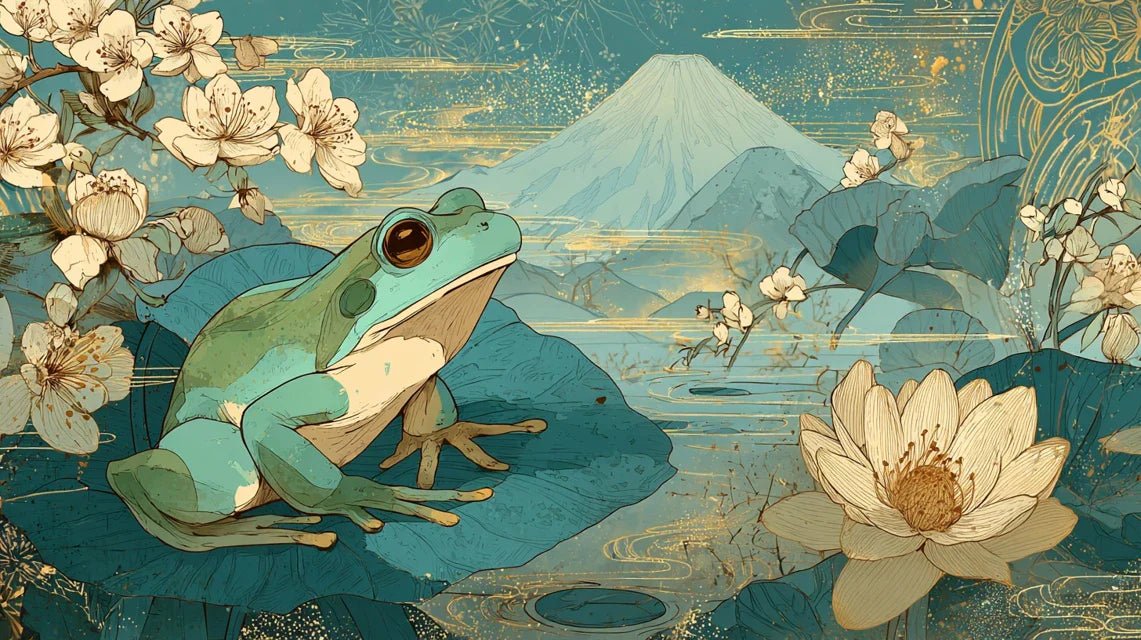 Les grenouilles dans l'art japonais : de la chance aux métamorphoses