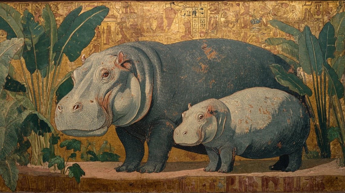 Les hippopotames dans l'art égyptien : Thouéris et la protection maternelle
