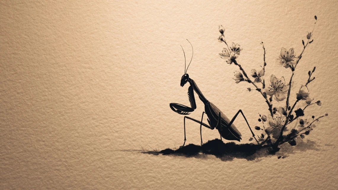 Les mantes religieuses dans l'art japonais : prédatrices zen